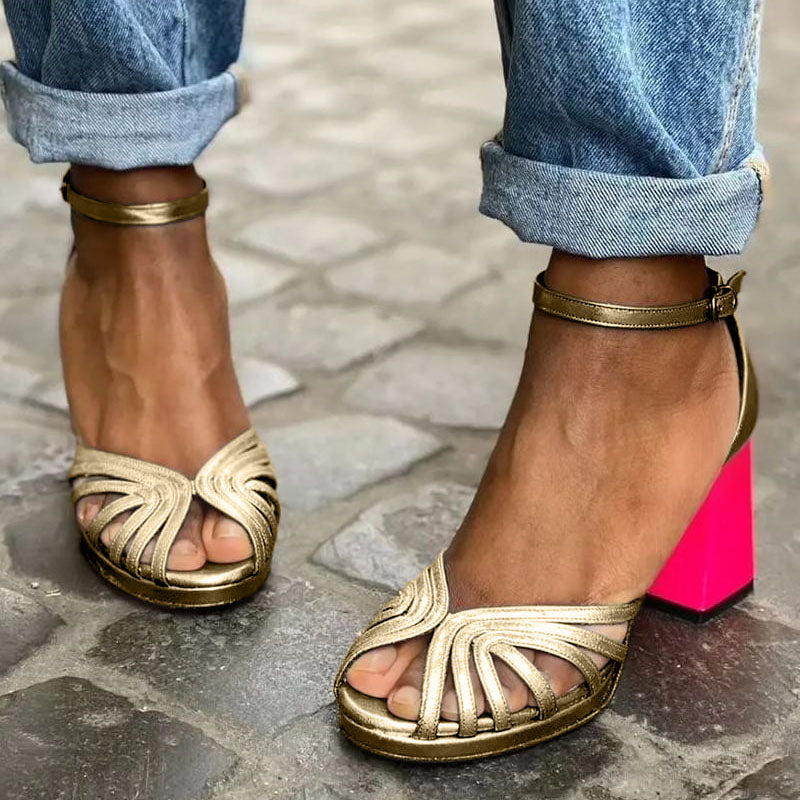 Soise™ | Klassiska sandaler med ankelsrem och öppen tå