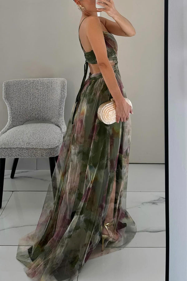 Giselle | Förtrollande Maxiklänning med Blommönster
