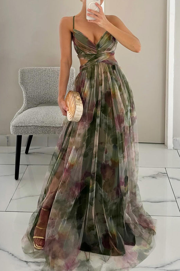 Giselle | Förtrollande Maxiklänning med Blommönster