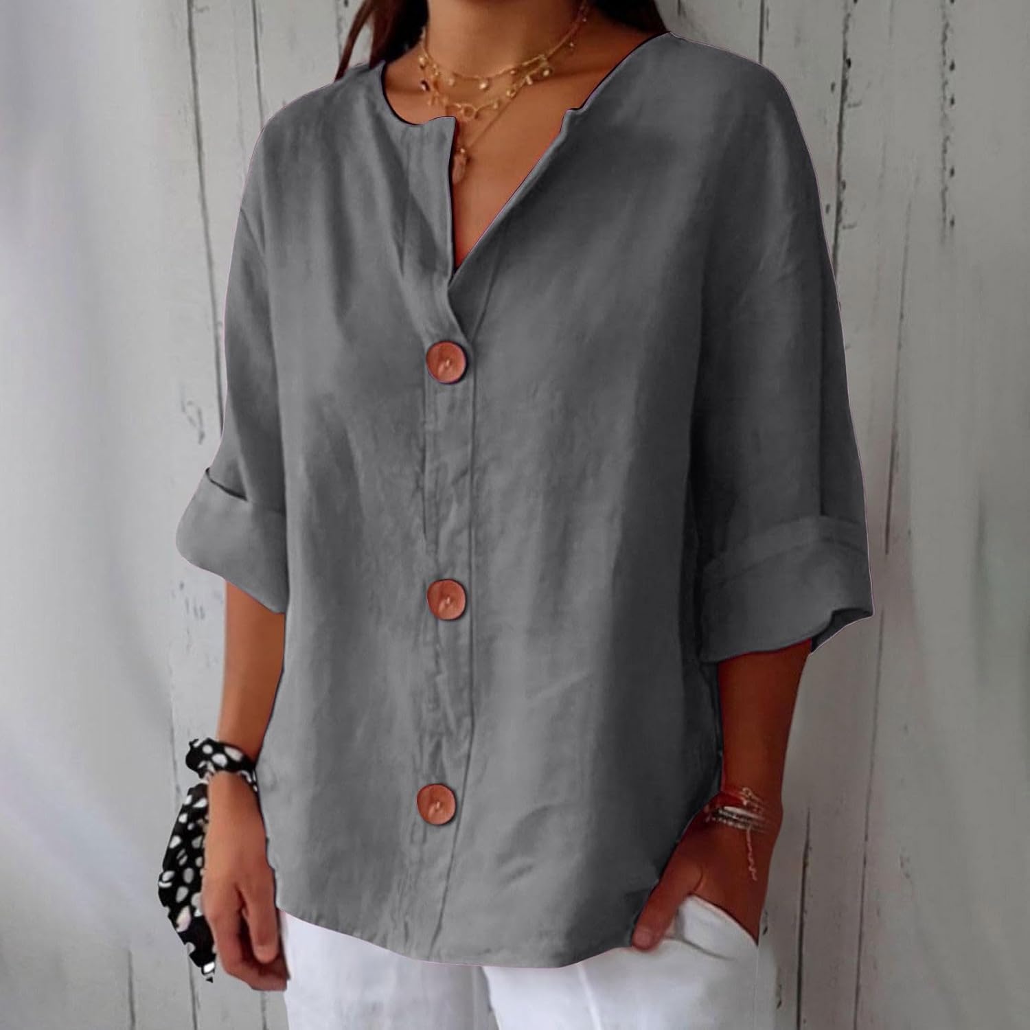 Clara™ | Casual linneblus