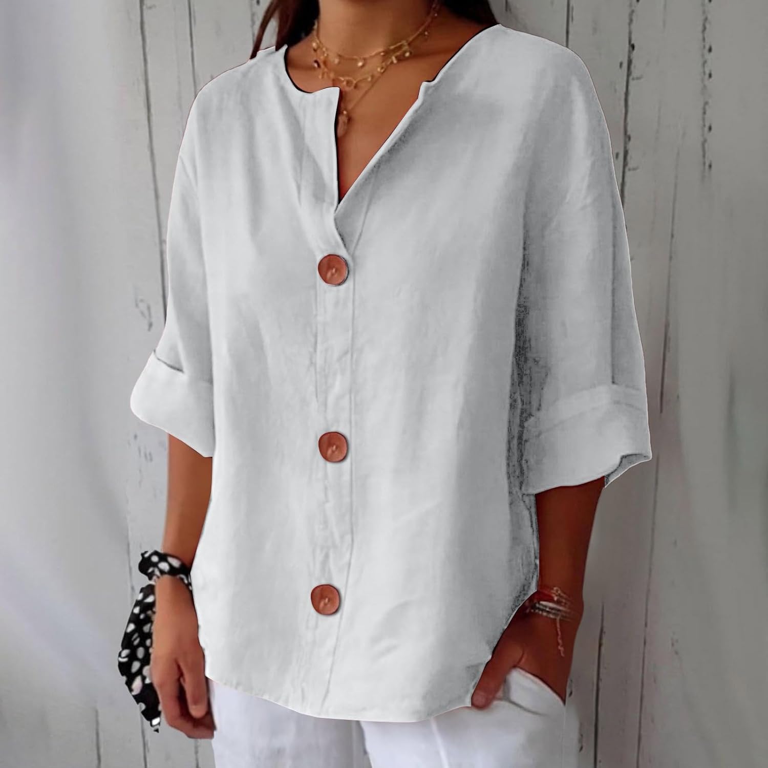 Clara™ | Casual linneblus