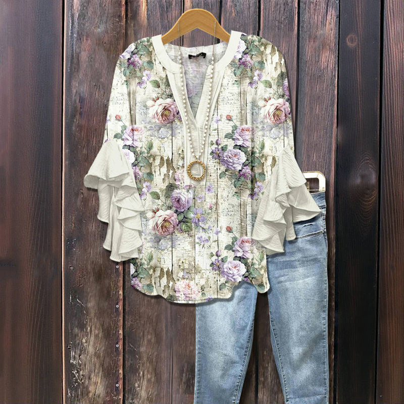 Floréa | Blommig Volangblus